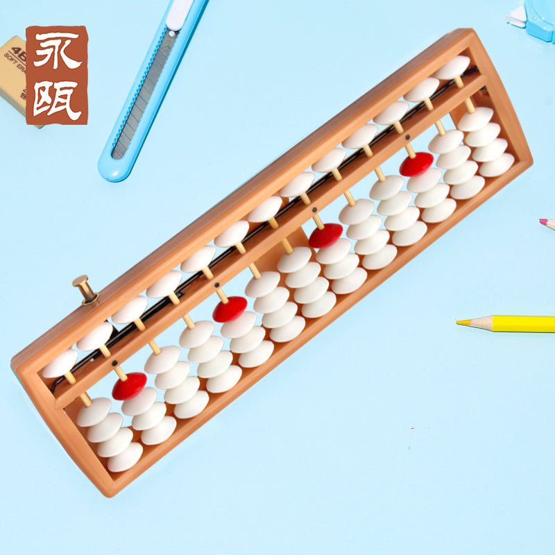 10 Pieces- 13Rod Wooden Abacus with One-Click Reset and Box–Educational Counting Tool white&red - Yongjia County Jiaou Stationery Co., Ltd.