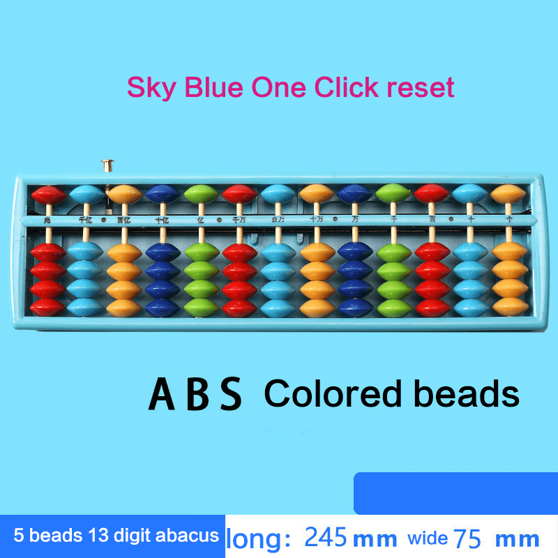 10 Pieces- 13-Rod Wooden Plastic Abacus with One-Click Reset–Educational Counting Tool Multi color - Yongjia County Jiaou Stationery Co., Ltd.