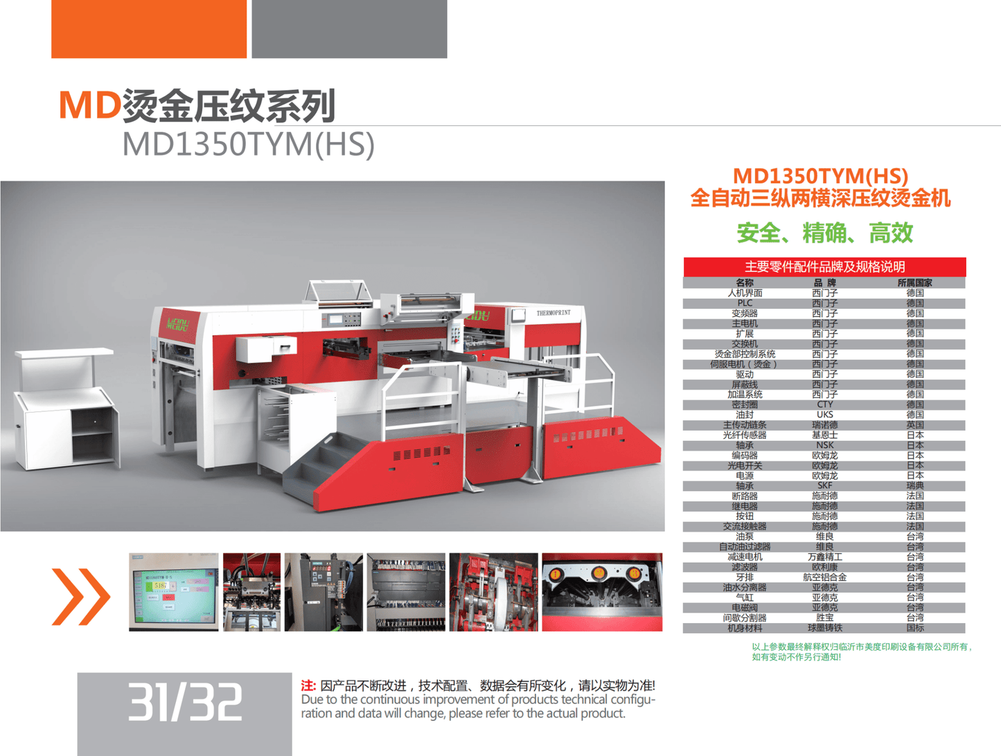 Fully automatic three vertical and two horizontal deep embossing hot stamping machine MD1350TYM(HS) - Yongjia County Jiaou Stationery Co., Ltd.