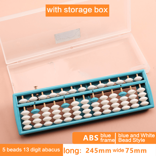 10 Pieces- 13Rod Wooden Abacus with One-Click Reset and Box–Educational Counting Tool white&blue - Yongjia County Jiaou Stationery Co., Ltd.