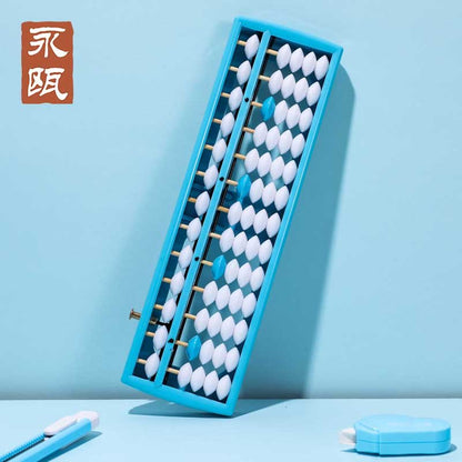 10 Pieces- 13Rod Wooden Abacus with One-Click Reset and Box–Educational Counting Tool white&blue - Yongjia County Jiaou Stationery Co., Ltd.