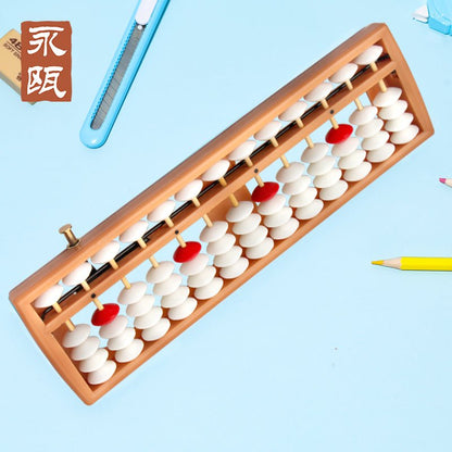 10 Pieces- 13Rod Wooden Abacus with One-Click Reset and Box–Educational Counting Tool white&red - Yongjia County Jiaou Stationery Co., Ltd.