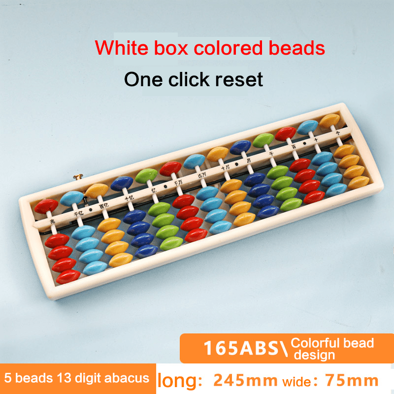 10 Pieces- 13-Rod Wooden Plastic Abacus with One-Click Reset–Educational Counting Tool Multi color - Yongjia County Jiaou Stationery Co., Ltd.