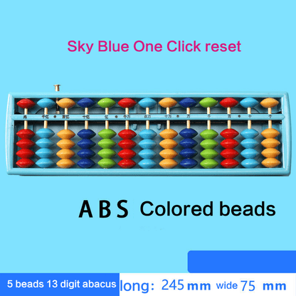 10 Pieces- 13-Rod Wooden Plastic Abacus with One-Click Reset–Educational Counting Tool Multi color - Yongjia County Jiaou Stationery Co., Ltd.