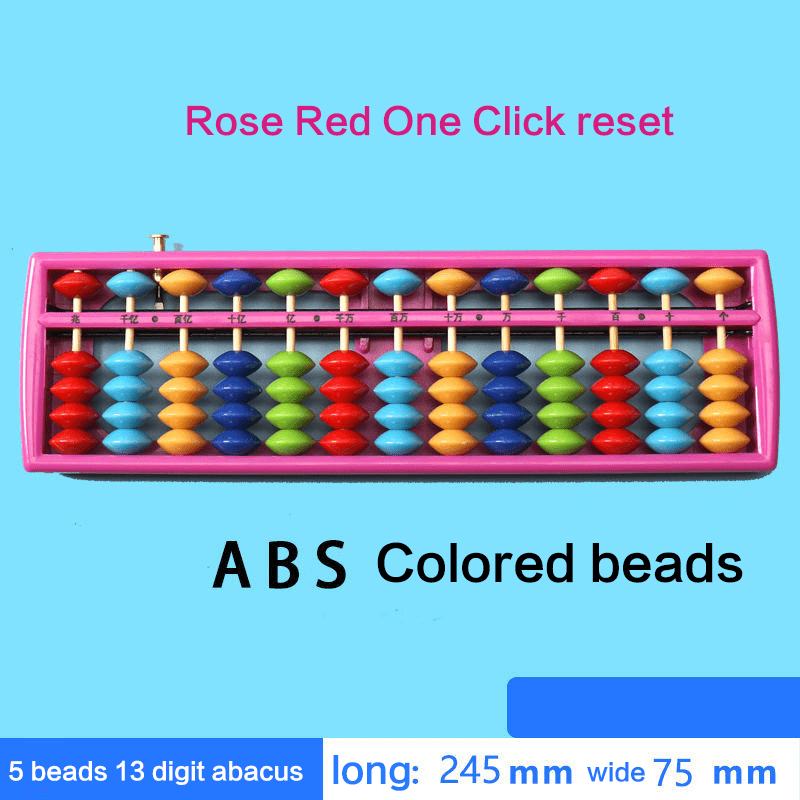 10 Pieces- 13-Rod Wooden Plastic Abacus with One-Click Reset–Educational Counting Tool Multi color - Yongjia County Jiaou Stationery Co., Ltd.