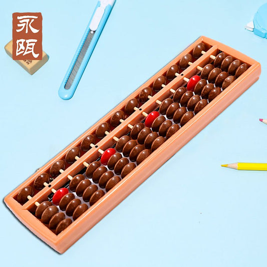 10 Pieces- 13-Rod Wooden & Plastic Abacus with One-Click Reset–Educational Counting Tool Brown& - Yongjia County Jiaou Stationery Co., Ltd.
