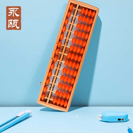10 Pieces- 13-Rod Wooden & Plastic Abacus with One-Click Reset–Educational Counting Tool orange - Yongjia County Jiaou Stationery Co., Ltd.