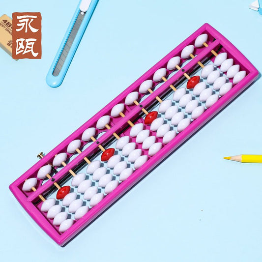 10 Pieces-13Rod Wooden & Plastic Abacus with One-Click Reset EducationalCounting Tool pink,white&red - Yongjia County Jiaou Stationery Co., Ltd.