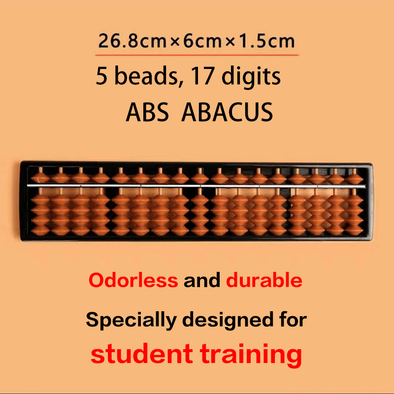 10 pieces- Abacus 5-Bead 17-Digit ABS Abacos – Professional-Grade Calculation & Learning