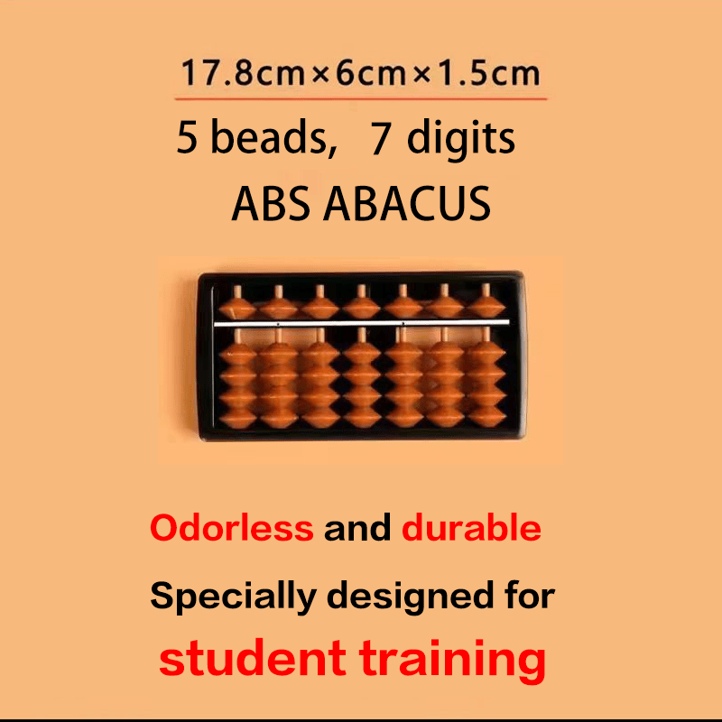 10 pieces- Child-Friendly 7-Digit ABS Abacus – 5 Beads per Row for Early Math & STEM Learning - Yongjia County Jiaou Stationery Co., Ltd.