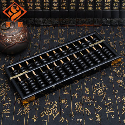 10 Pieces-Olden Wooden Abacus-13Rods–5Beads Down&2Beads Up–Counting&Calculation Tool All black - Yongjia County Jiaou Stationery Co., Ltd.