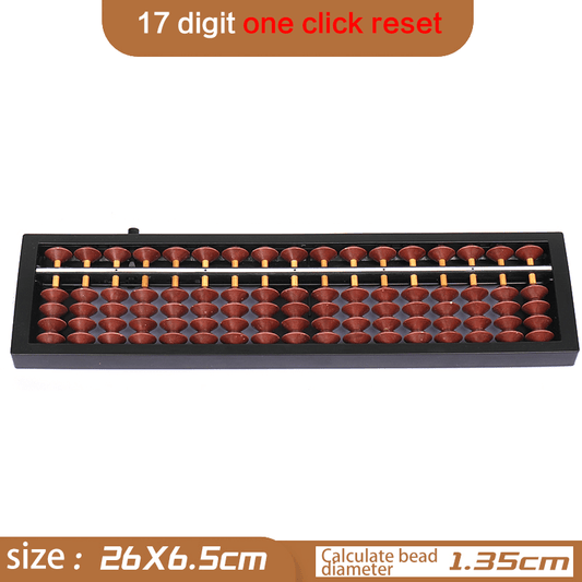 10 Pieces- 17-Rod Wooden &Plastic Abacus with One-Click Reset –Educational Counting Tool Wine-Red - Yongjia County Jiaou Stationery Co., Ltd.