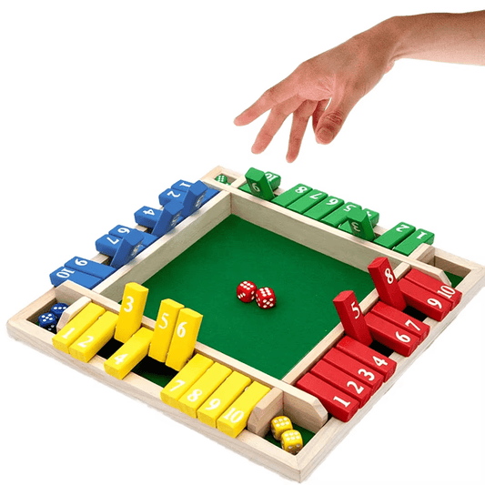 Wooden Chess Set 4 - person Digital Color Dice Closed Box Board Game Juguetes Bar - Yongjia County Jiaou Stationery Co., Ltd.