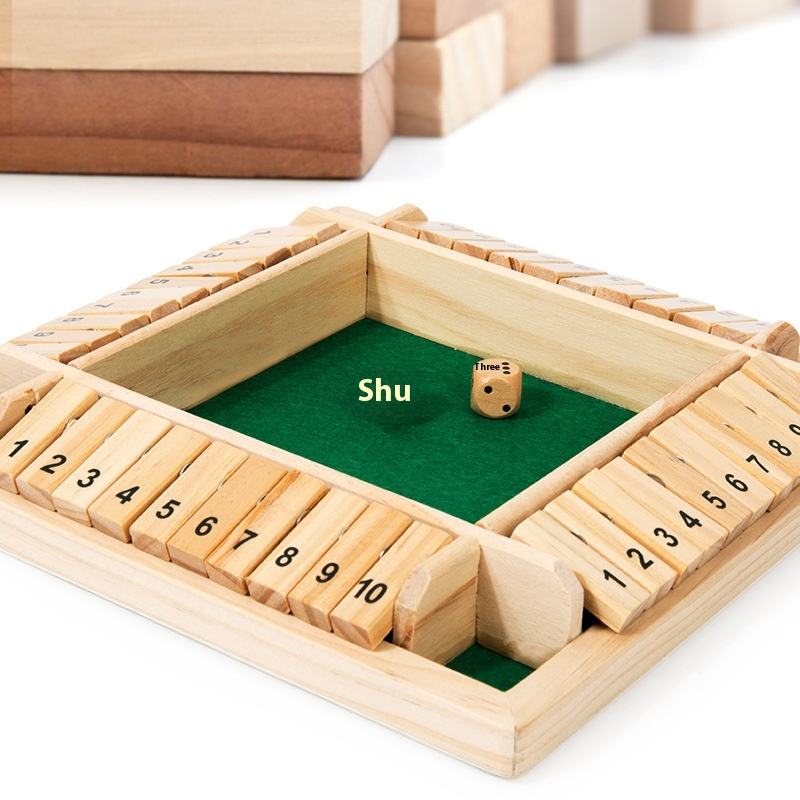 Wooden Chess Set 4 - person Digital Color Dice Closed Box Board Game Juguetes Bar - Yongjia County Jiaou Stationery Co., Ltd.